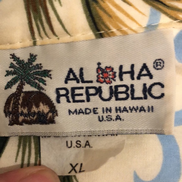ALOHA REPUBLIC BUTTON DOWN SHIRT XL - Picture 8 of 9